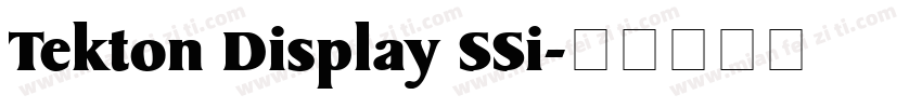 Tekton Display SSi字体转换